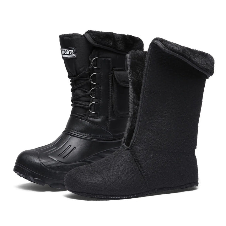 Men's Waterproof Rubber Camouflage Outdoor Snow Boots