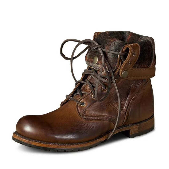 Men's Leather Boots Lace Up Footwear