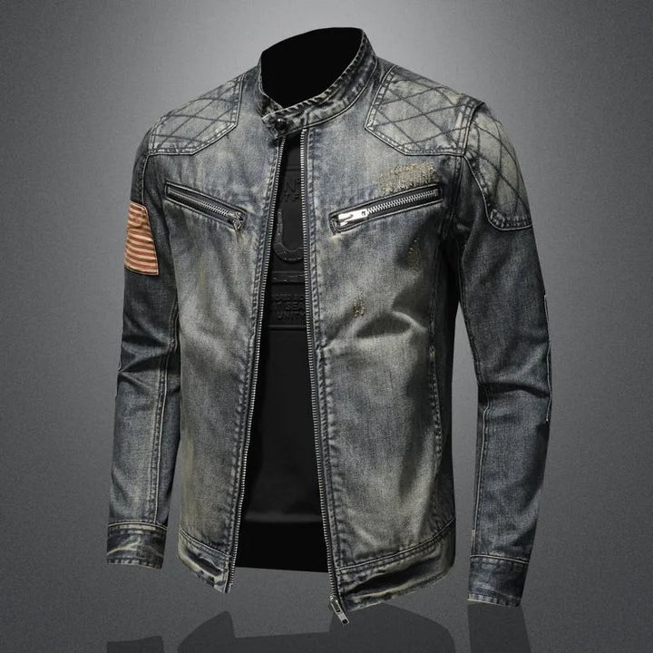 Men's Vintage Leather Biker Jacket