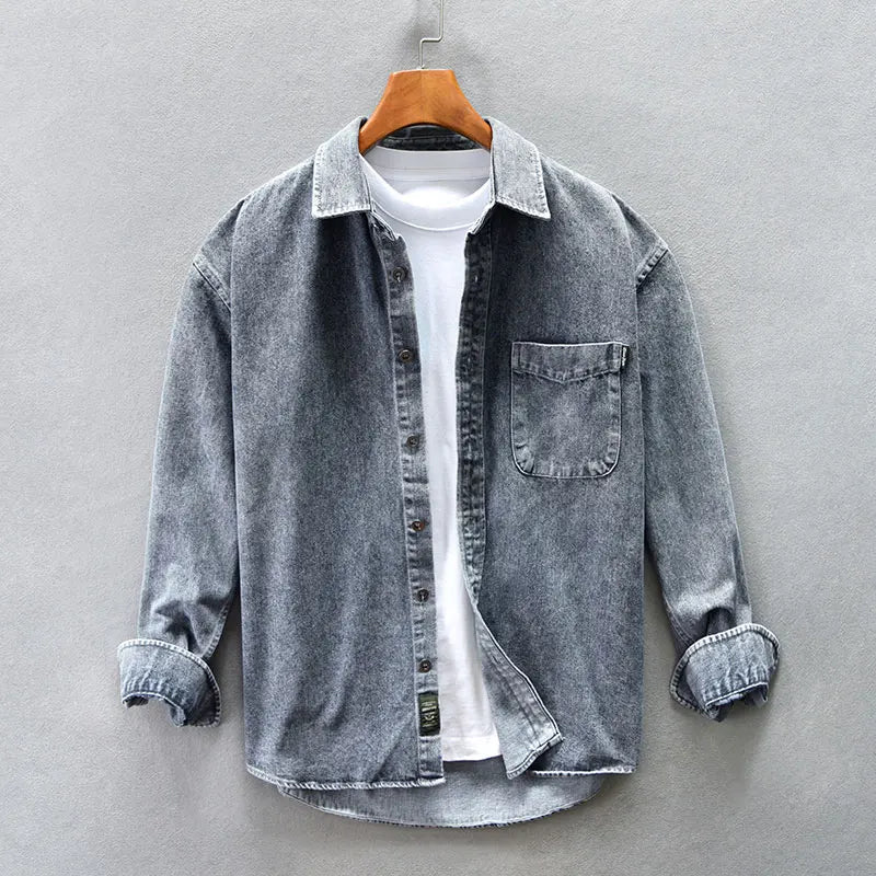 Men's Fleece Lined Denim Shirt Jacket