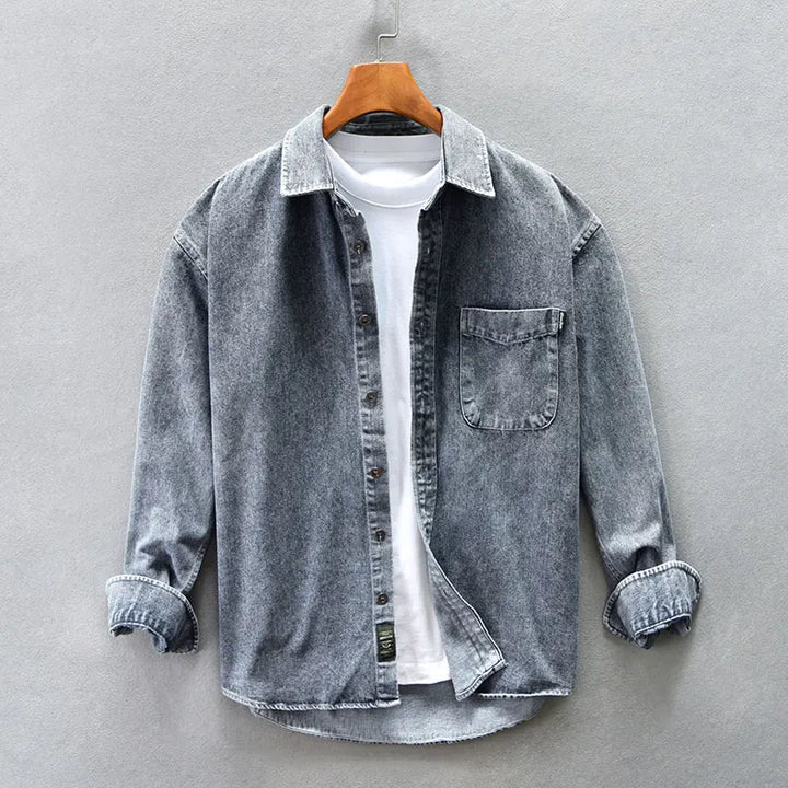 Men's Fleece Lined Denim Shirt Jacket