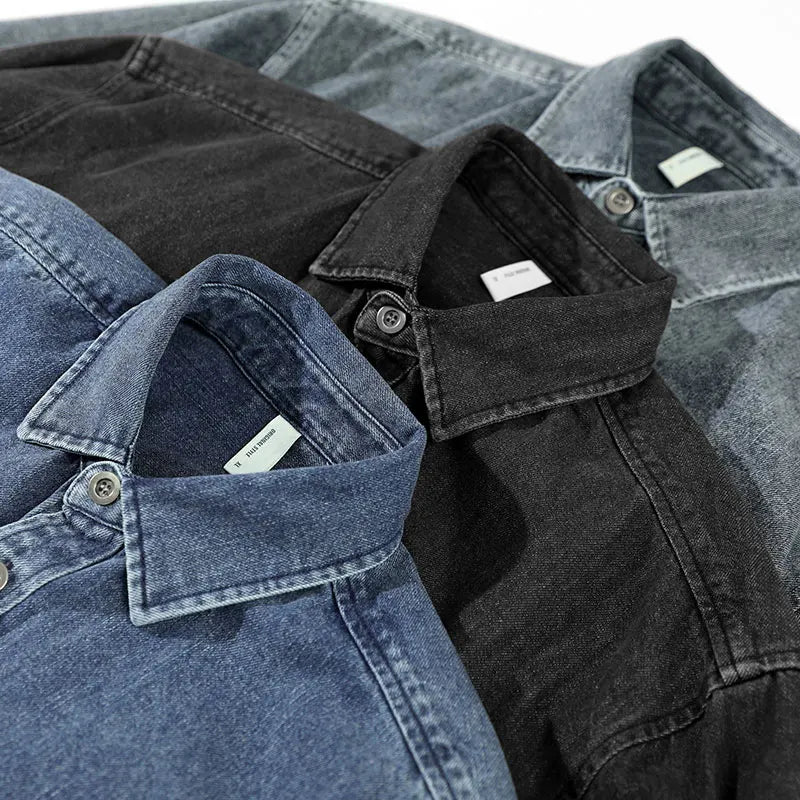 Men's Fleece Lined Denim Shirt Jacket