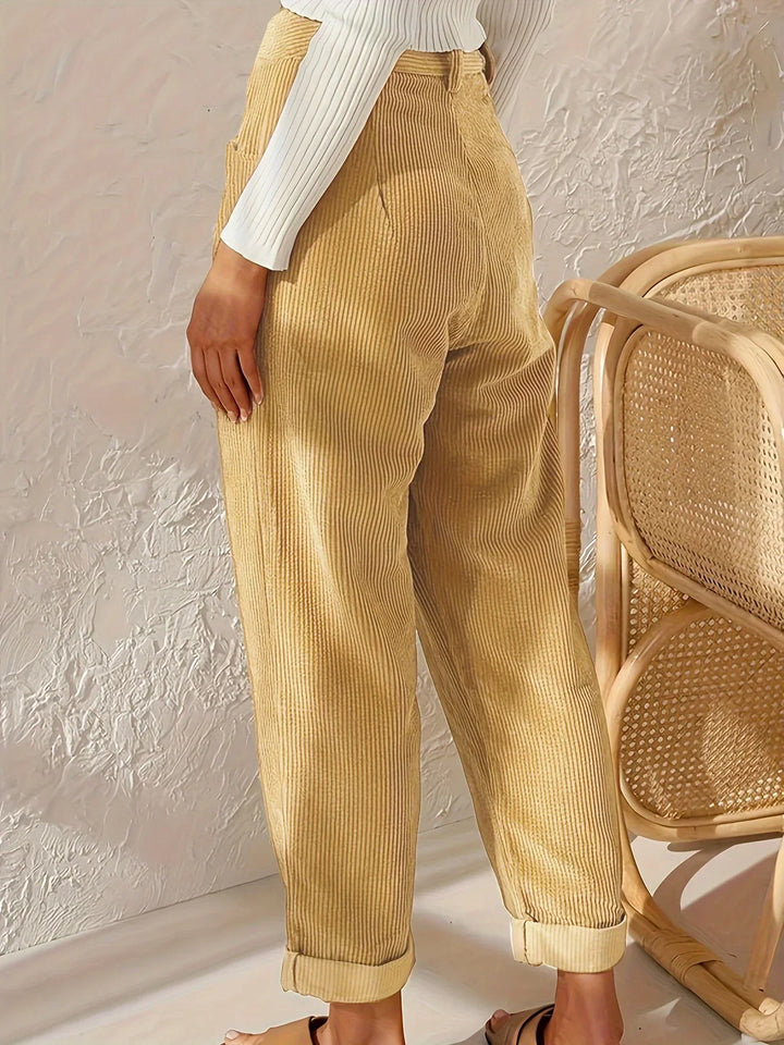 Women's Fleece Lined Corduroy Trousers