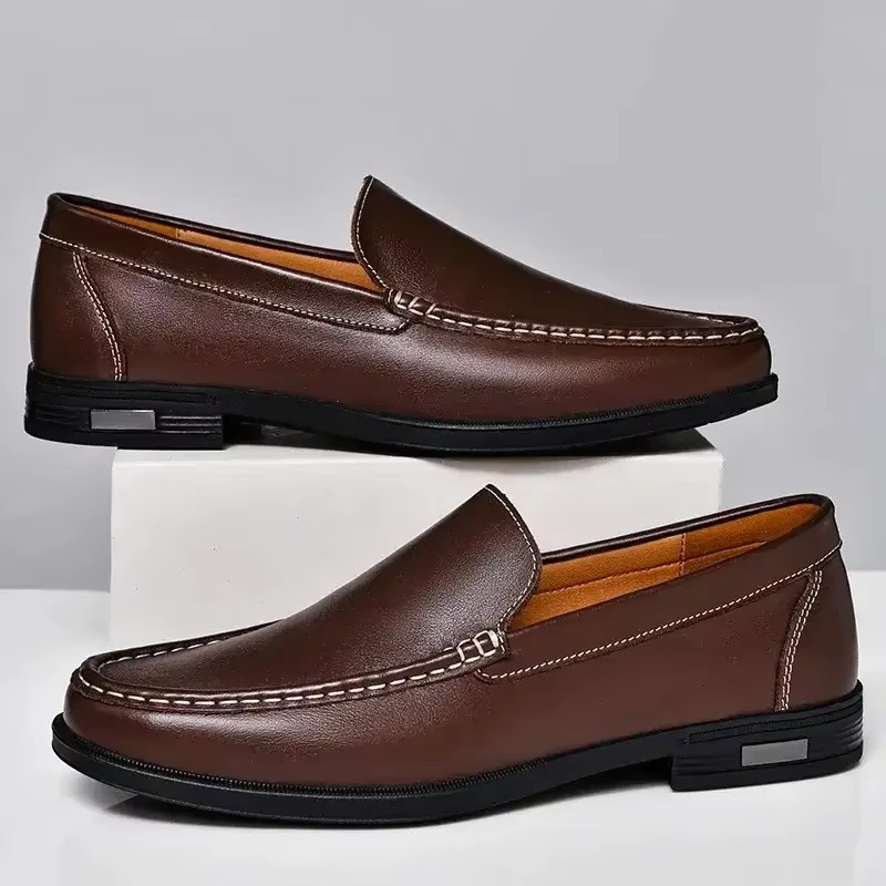 Men's Leather Loafers Slip-On Shoes