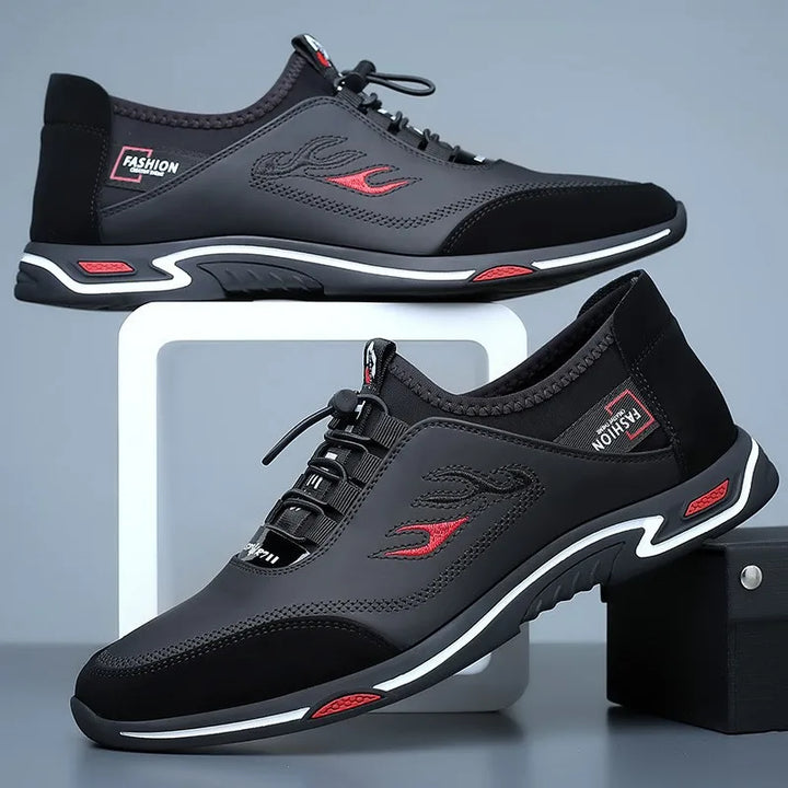 Men’s Leather Orthopedic Cushioned Slip-On Walking Sneakers
