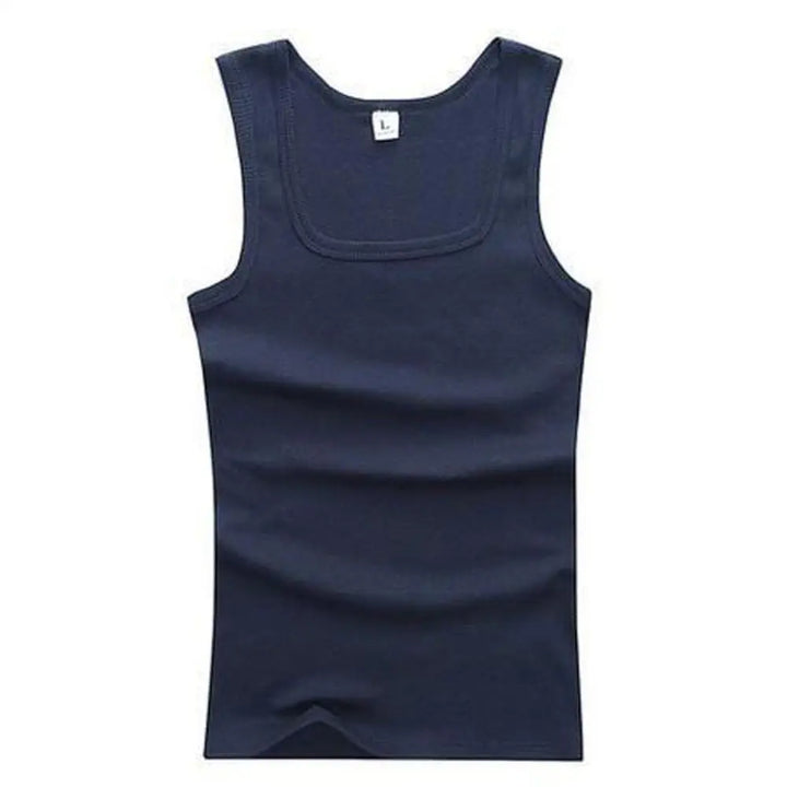 Men's Ribbed Knit Athletic Vest Undershirt Gym Tank Top