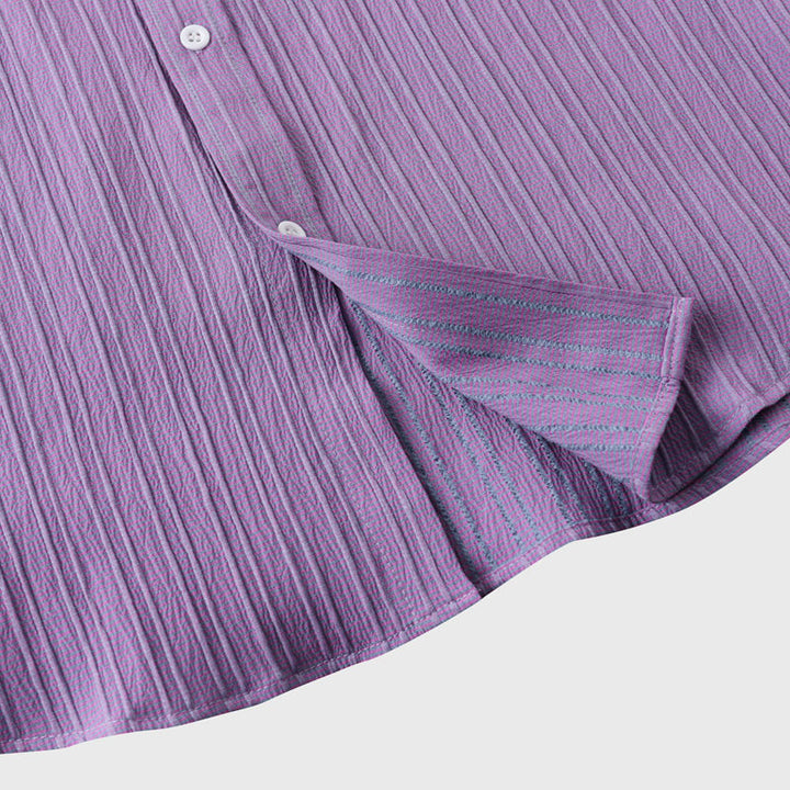 Men's Linen Short Sleeve Shirt Button Up Relaxed Fit Casual Top