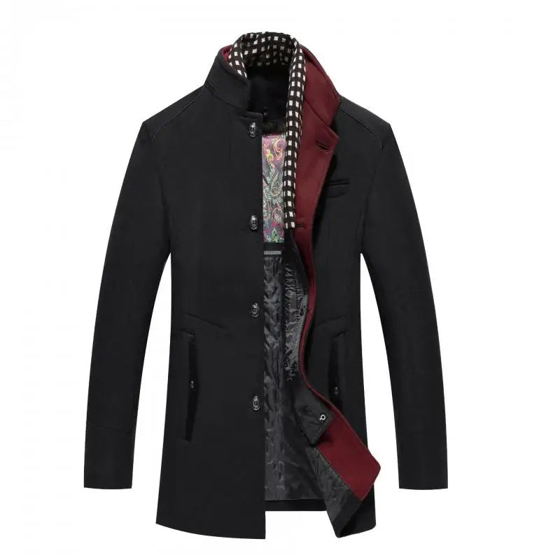 Men's Business Wool Blend Overcoat