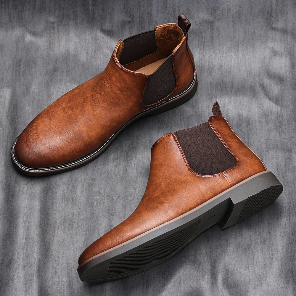 Men's Leather Chelsea Ankle Boots