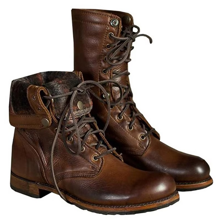 Men's Leather Boots Lace Up Footwear