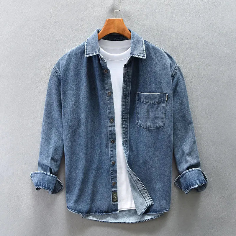 Men's Fleece Lined Denim Shirt Jacket