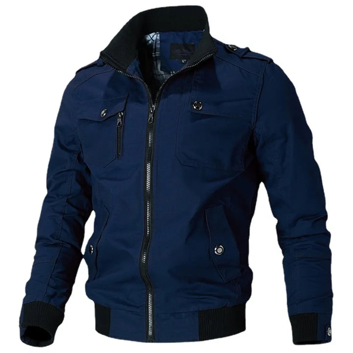 Men's Fleece Bomber Jacket Military Windbreaker Tactical Coat