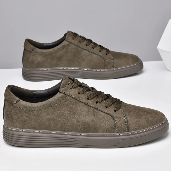 Men's Genuine Leather Sneakers Casual Dress Shoes