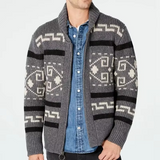 Men's Woolmix Shawl Collar Zip Up Cardigan Sweater