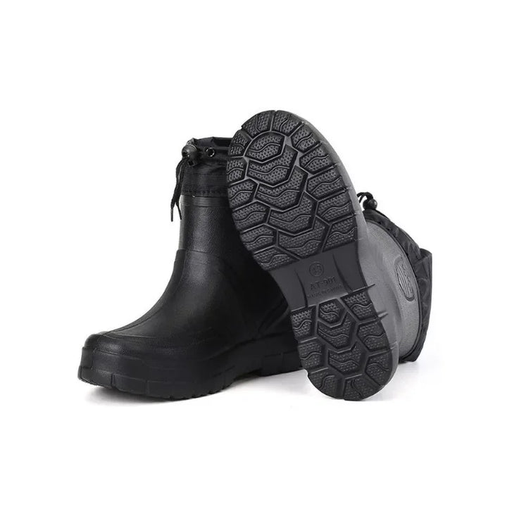 Men's Fleece Lined Waterproof Rubber Rain Boots