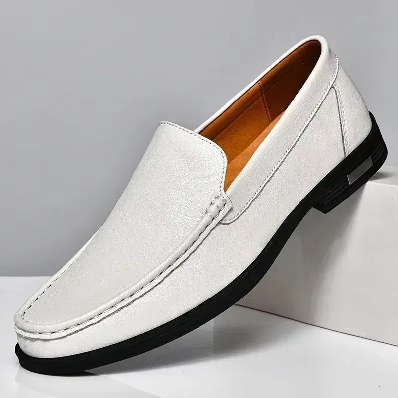 Men's Leather Loafers Slip-On Shoes