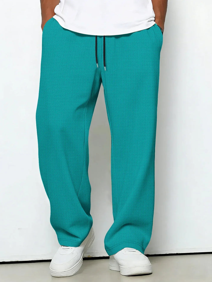Men's Fleece Sweatpants Wide Leg Lounge Pants