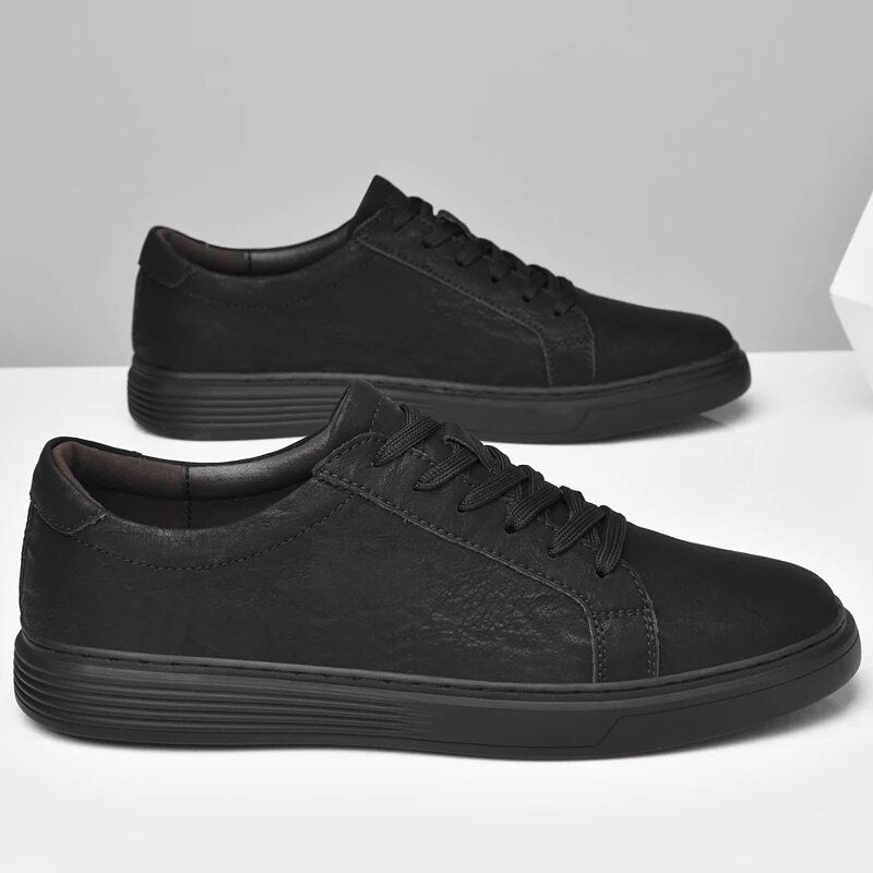 Men's Genuine Leather Sneakers Casual Dress Shoes