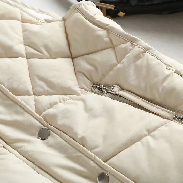 Gilet matelassé sans manches pour femme en nylon, veste d’extérieur rembourrée