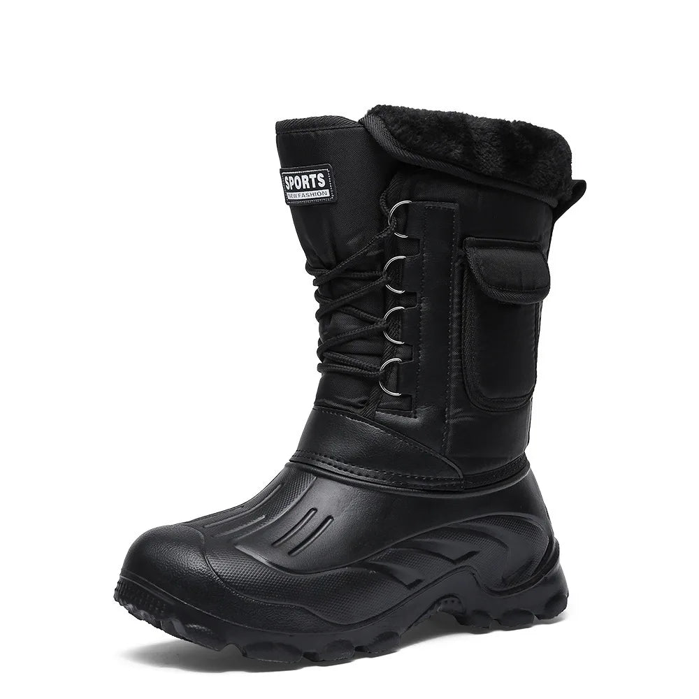 Men's Waterproof Rubber Camouflage Outdoor Snow Boots