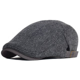 Men's Wool Blend Herringbone Flat Cap