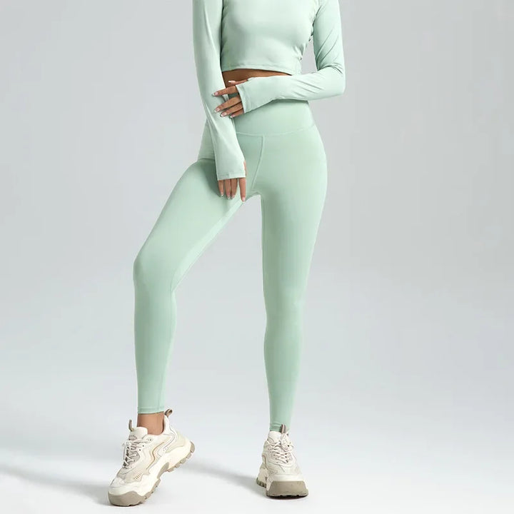 Women's Nylon High Waist Seamless Yoga Leggings Booty Lift Gym Tights