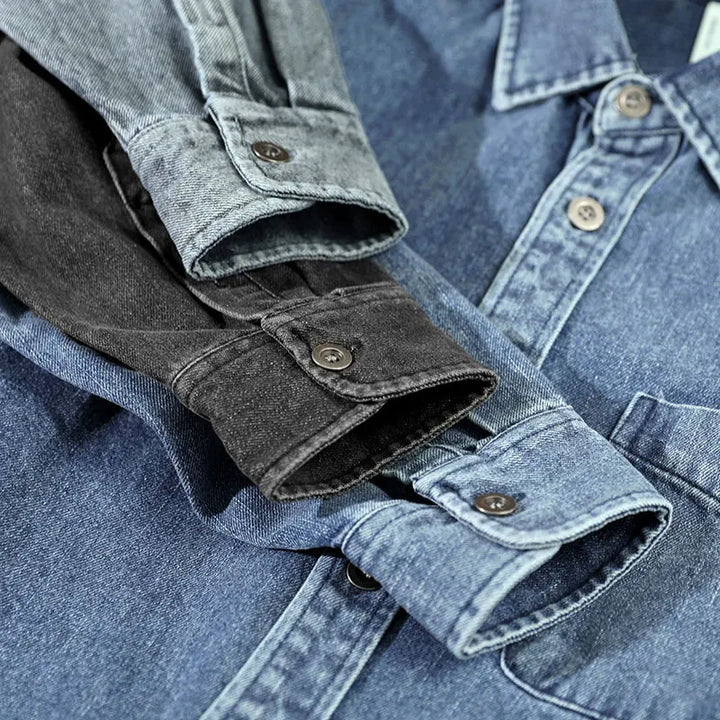 Men's Fleece Lined Denim Shirt Jacket