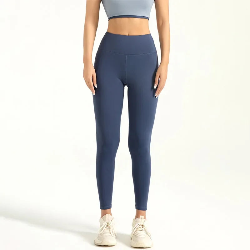 Women's Nylon High Waist Seamless Yoga Leggings Booty Lift Gym Tights
