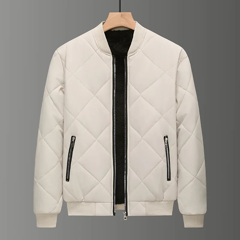 Men's Full-Zip Quilted Bomber Jacket