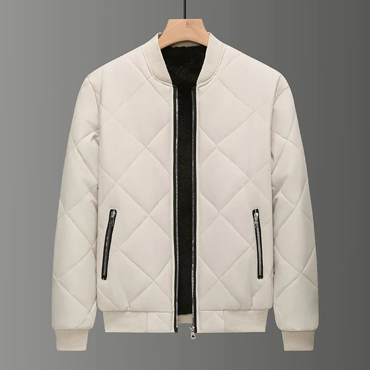 Men's Full-Zip Quilted Bomber Jacket