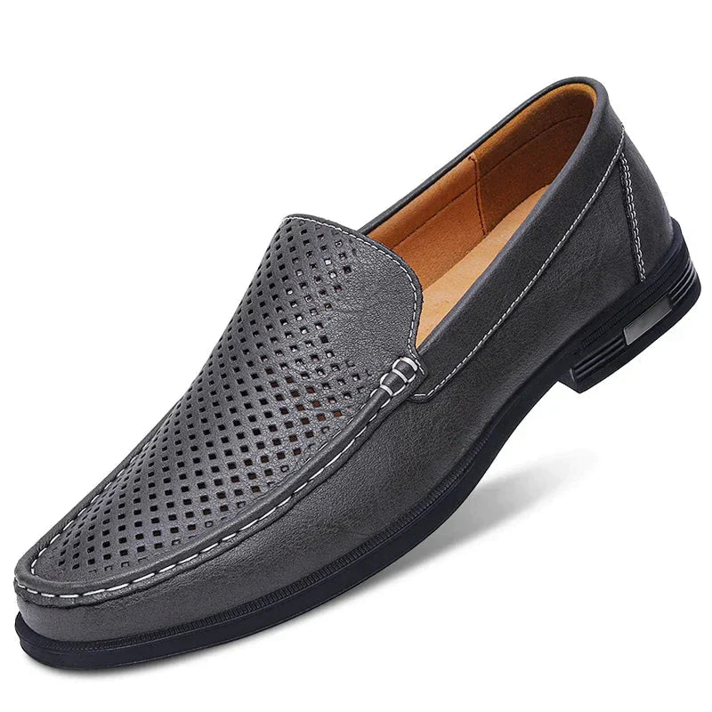 Men's Leather Slip-on Loafers Formal Shoes Office Wedding Moccasins