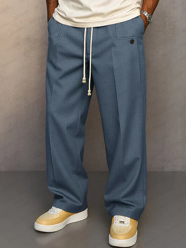 Men's Tailored Wool Drawstring Trousers