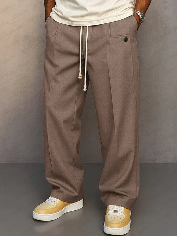 Men's Tailored Wool Drawstring Trousers