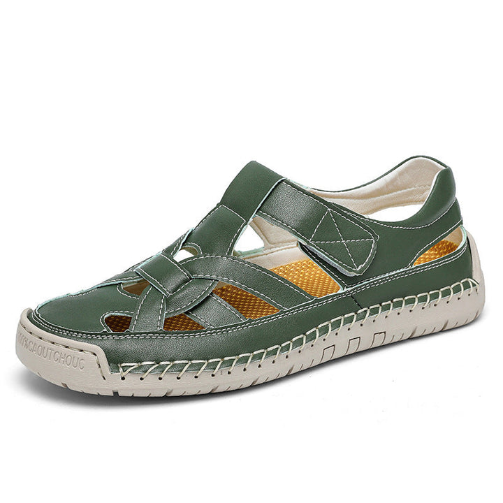 Sandales fermées pour homme en cuir, style pêcheur