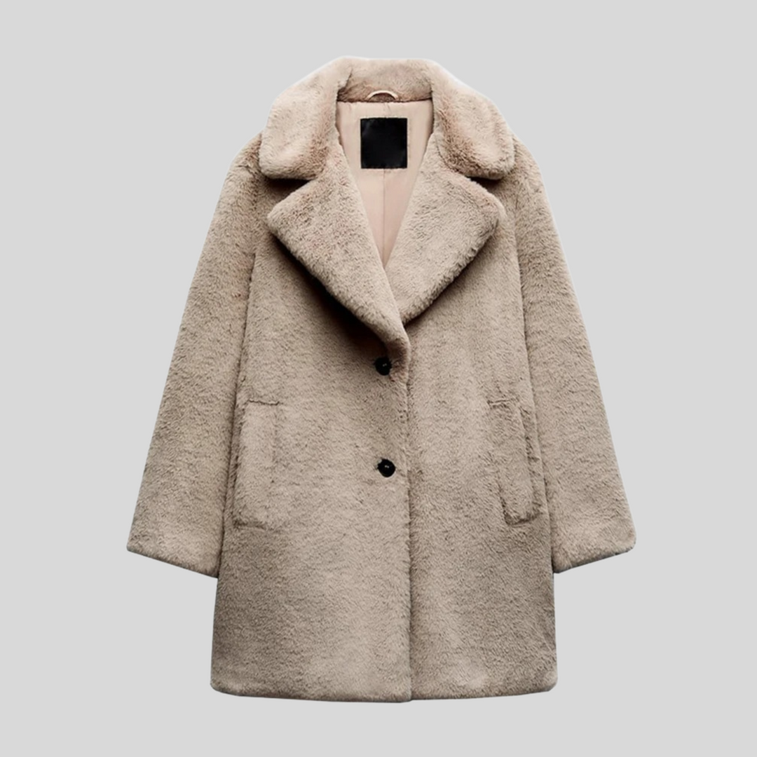 Womens Fleece Coat Overcoat Jacket