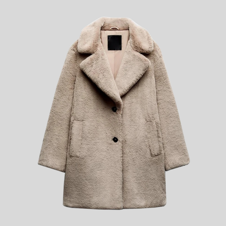 Womens Fleece Coat Overcoat Jacket