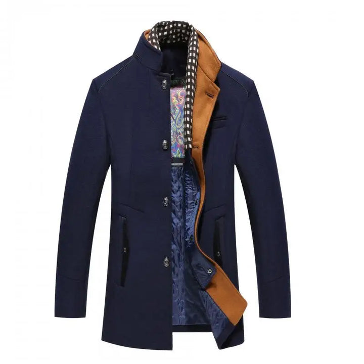 Men's Business Wool Blend Overcoat