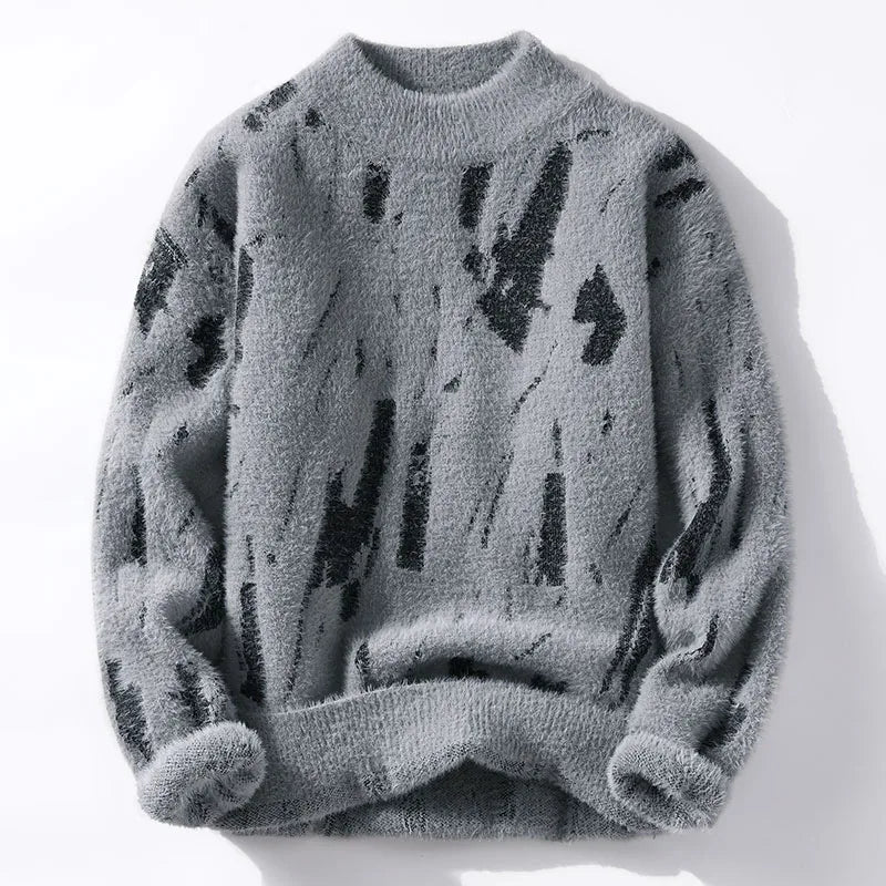 Men Knit Sweater Woolmix Pullover Top