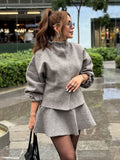 Women's Knit Jacket and Skirt Coordinated Set