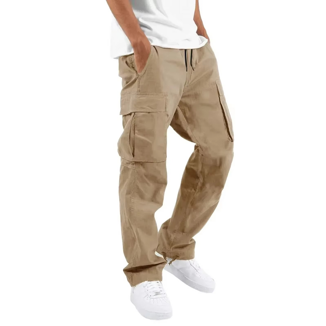 Ανδρικό cargo παντελόνι σε casual γραμμή με φαρδιά εφαρμογή