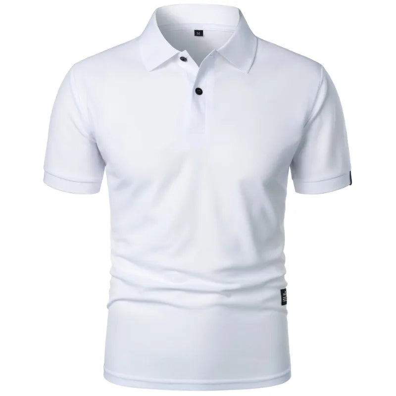Men’s Silk Blend Wrinkle Resistant Short-Sleeve Polo