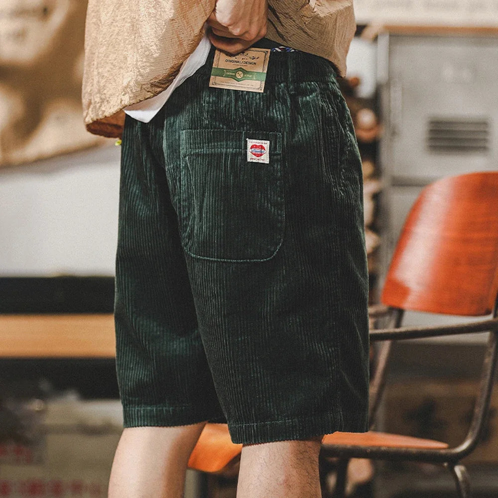 Men's Corduroy Shorts Casual Summer Chino Shorts