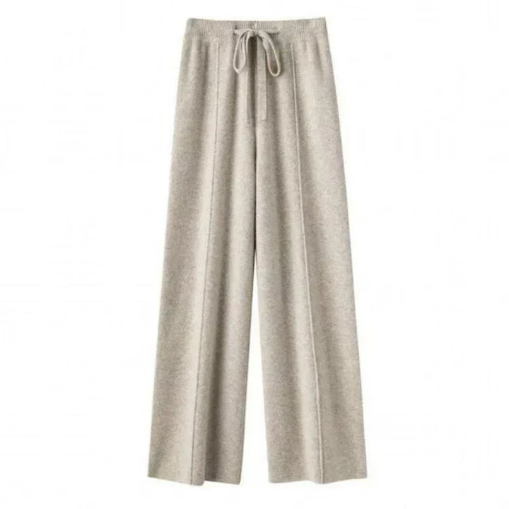 Women's Wide Leg Trousers High Waist Wool Mix Lounge Pants