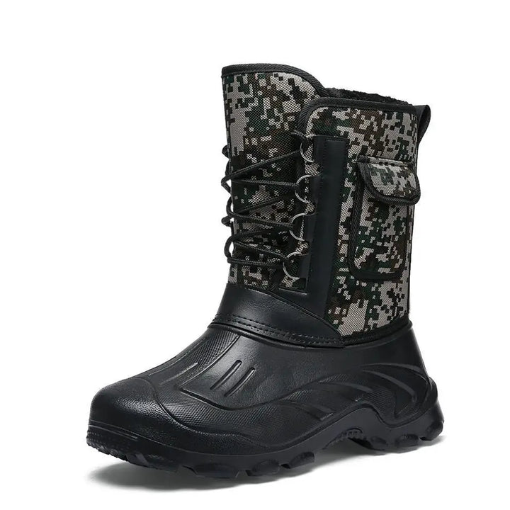 Men's Waterproof Rubber Camouflage Outdoor Snow Boots