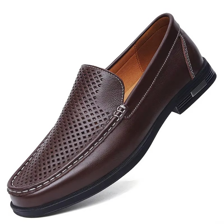 Men's Leather Loafers Slip-On Shoes