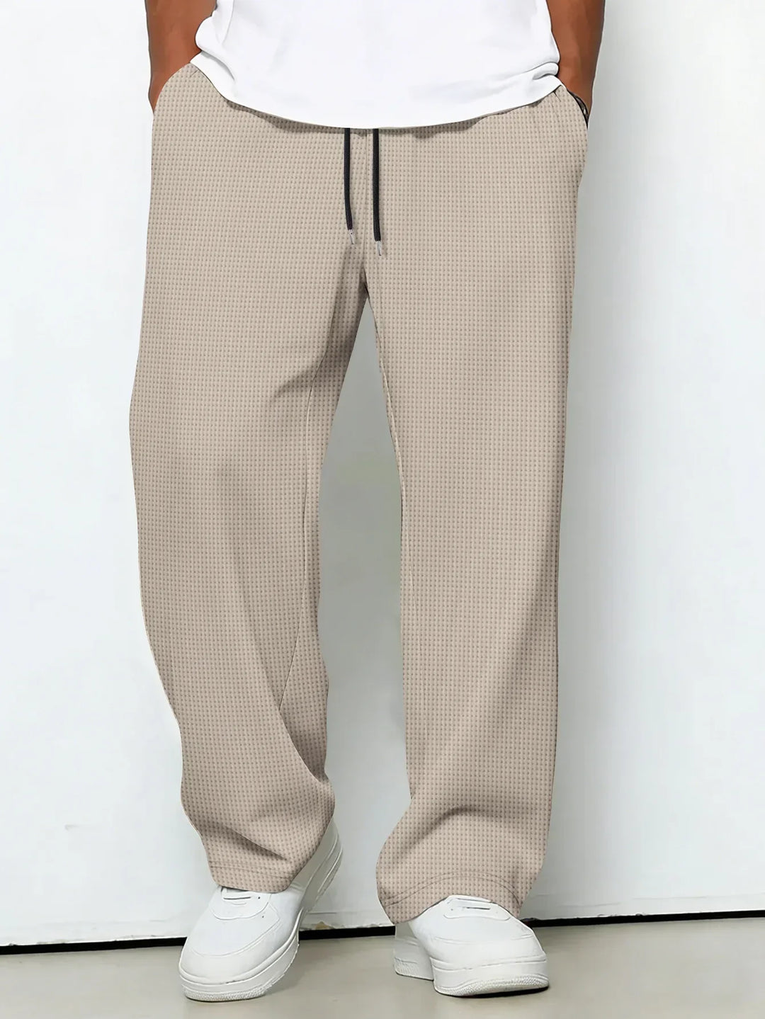 Men's Fleece Sweatpants Wide Leg Lounge Pants