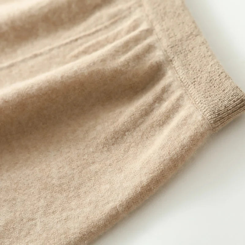 Women's Wool Knit Midi Skirt