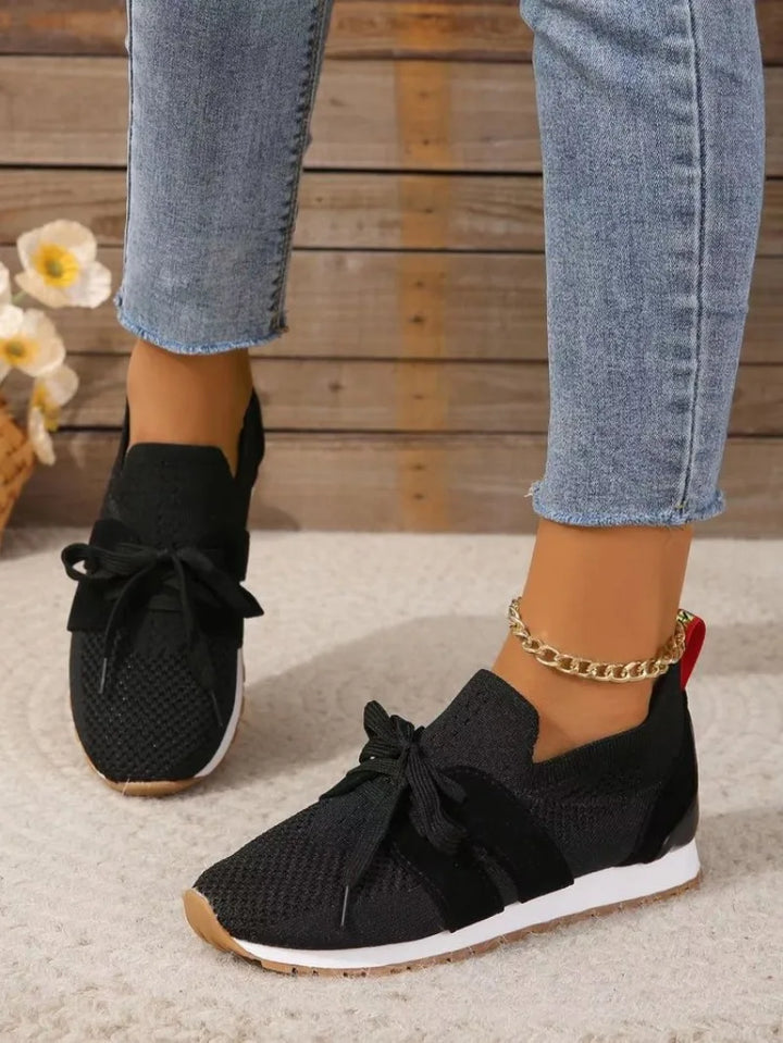 Women Sneakers Mesh Knit Low Top Lightweight Walking Shoes