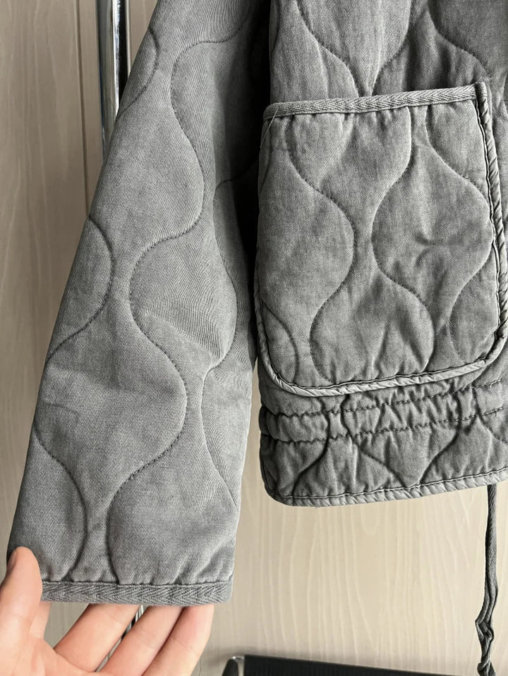 Women's Fleece Zip Up Quilted Jacket
