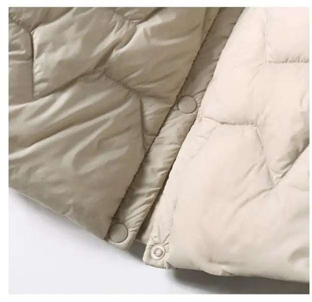 Women's Puffer Jacket Hooded Quilted Parka Coat Warm Outerwear